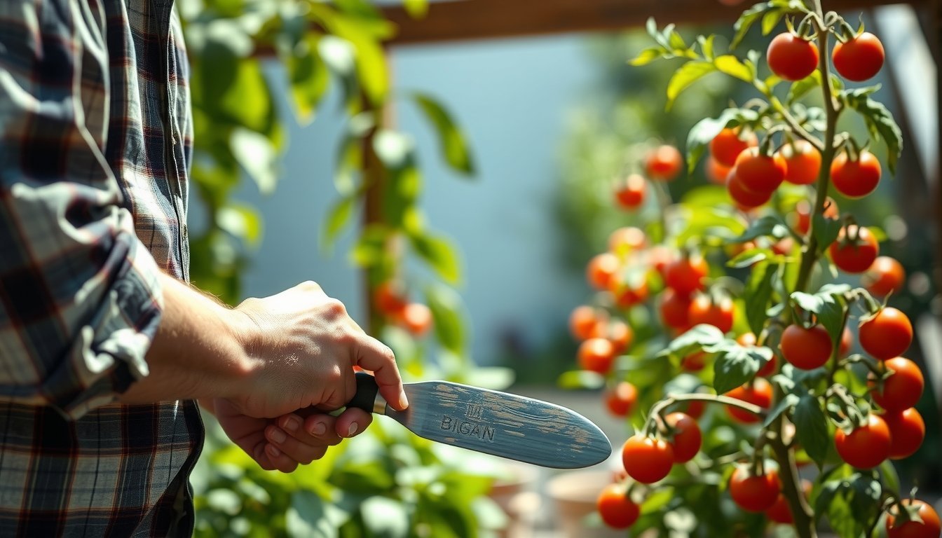 Adult tending to a garden