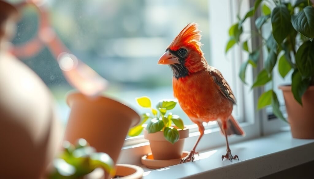 When Birds Choose Your Windowsill: The Secret Garden Message in a homemade style