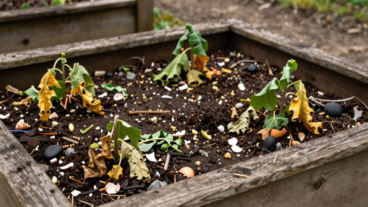 compost abnd sad plants
