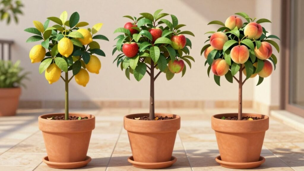 fruit tres in pots