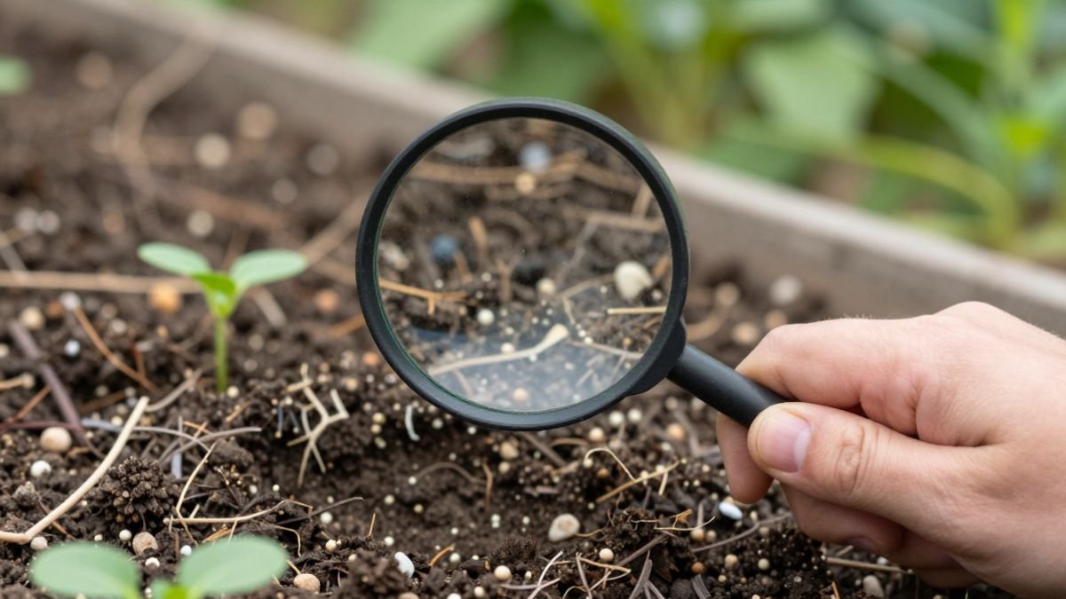 magnifying glass and ground