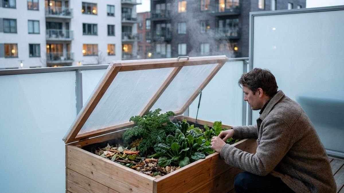 man on the balcony with hot bed