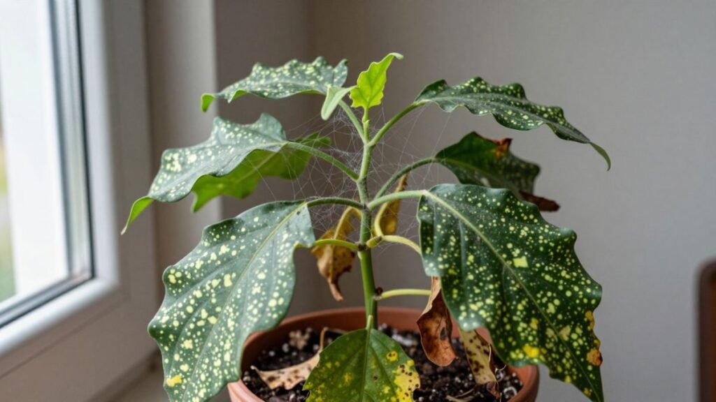 mites affected plant