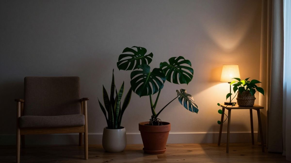 plants in dim light