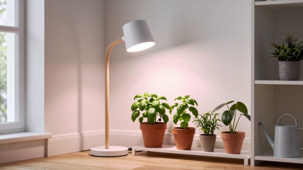 plant lamp and plants