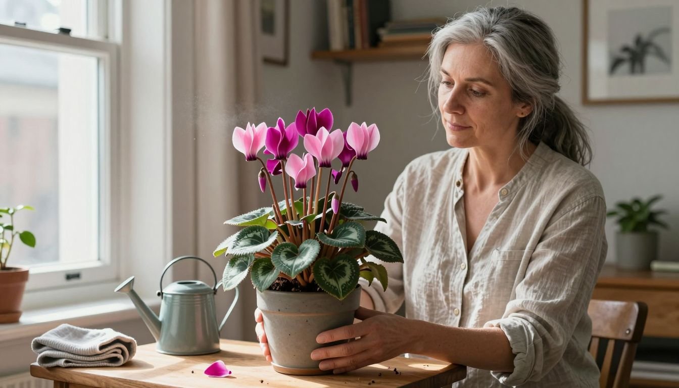 woman and the flower